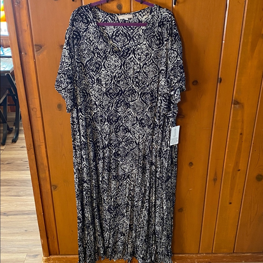 Woman Within Black and White Patterned Dress
